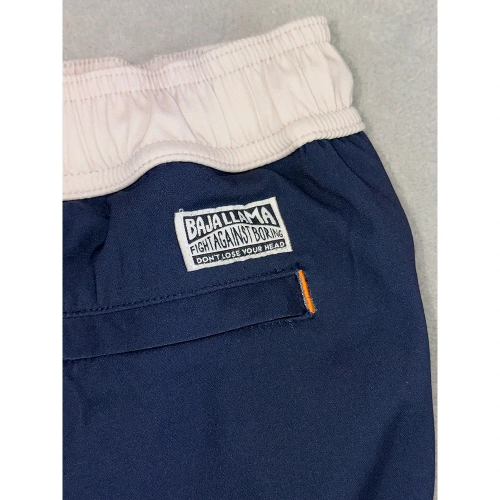 Baja Llama‎ 2XL Neptune Swim Trunks Mens XXL Navy Blue Board Shorts NWT
